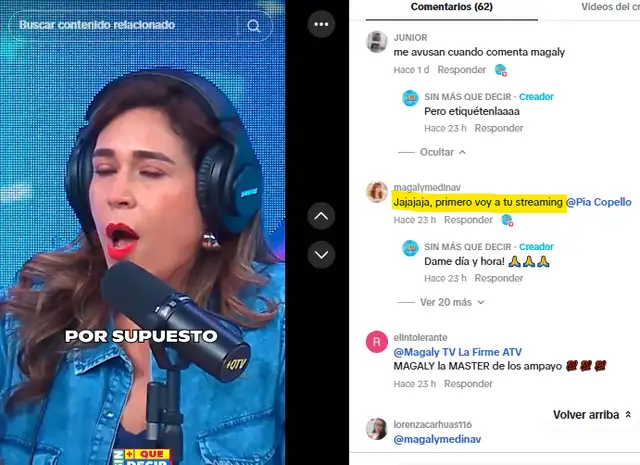 Magaly Medina responde a pedido de Verónica Linares.