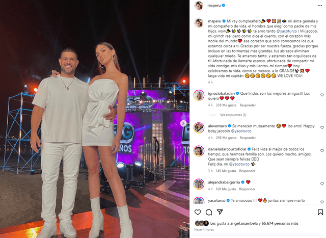 El tierno mensaje que recibió Yaco Eskenazi por parte de Natalie Vértiz por su cumpleaños.