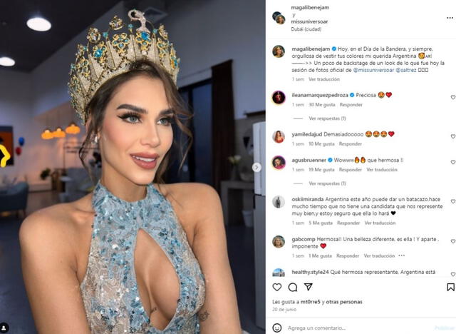 Magali Benegam es la actual Miss Argentina 2024.
