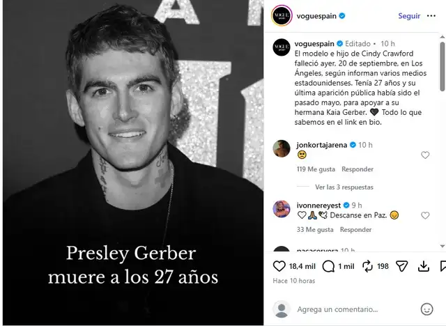 ¡NO PUDO MÁS! Hijo de famosa modelo FALLECE a los 27 años tras años de lucha contra la depresión ¡NO PUDO MÁS! Hijo de famosa modelo FALLECE a los 27 años tras años de lucha contra la depresión