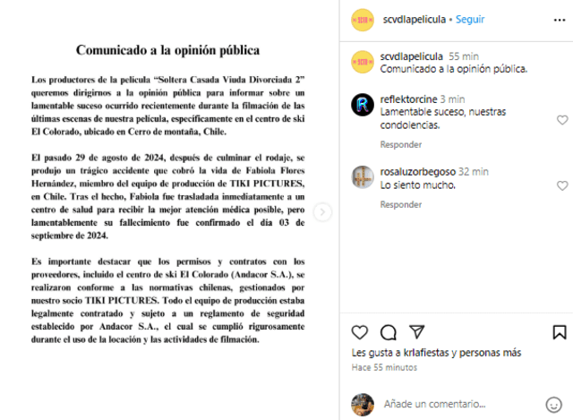 ¡Tragedia durante rodaje de 'Soltera Casada Viuda Divorciada 2'! Mujer de producción muere en plena grabación.