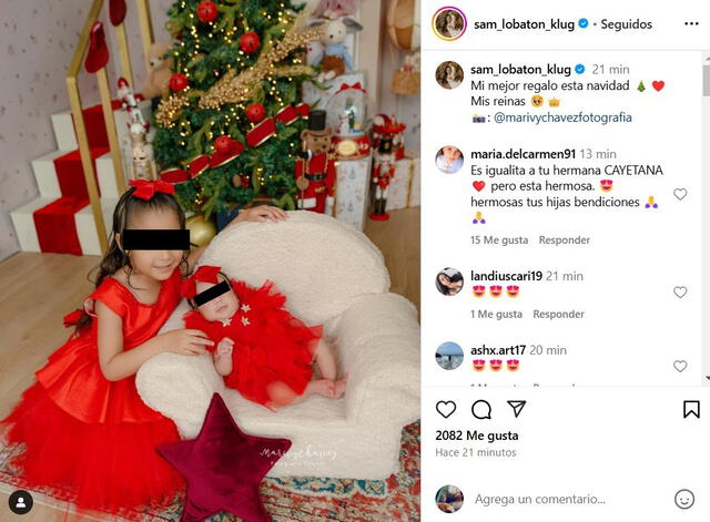 Samahara Lobatón sorprende con fotografía de sus dos hijas.   