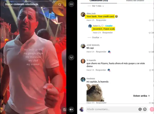 Novia de Claudio Pizarro se defiende de críticas.