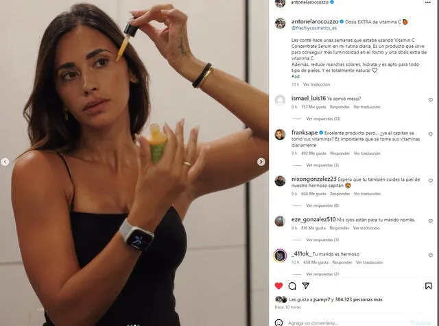 Antonela Roccuzzo comparte contenido de publicidad en sus redes tras rumores de infidelidad en Instagram.