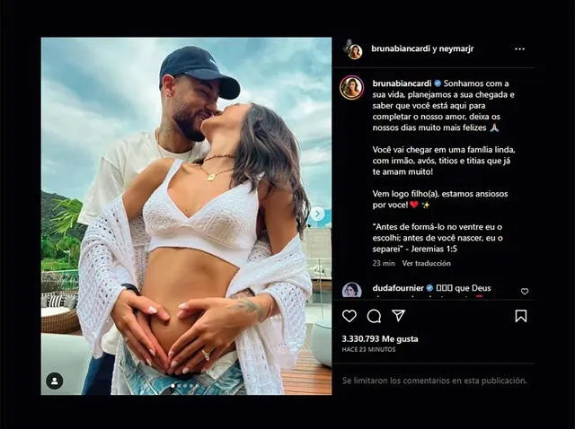 Crédito: Instagram de Neymar y su novia, Bruna Biancardi    