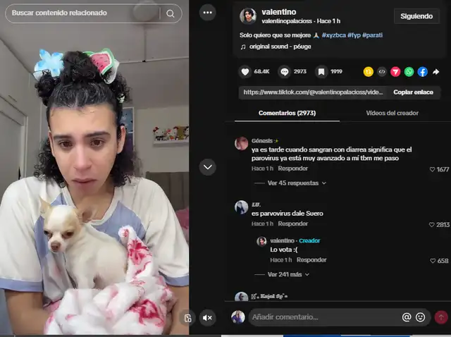 Valentino pide ayuda para descubrir diagnóstico de su mascota. Valentino pide ayuda para descubrir diagnóstico de su mascota.