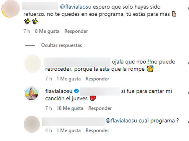  Flavia Laos reveló que solo regresó a Esto es Guerra para cantar su tema. Foto: Instagram   