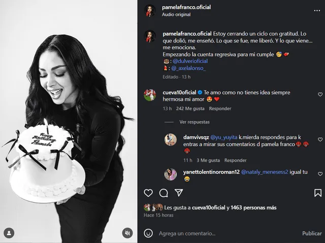 Pamela Franco celebra las previas de su cumpleaños sin Christian Cueva con misterioso mensaje Pamela Franco celebra las previas de su cumpleaños sin Christian Cueva con misterioso mensaje