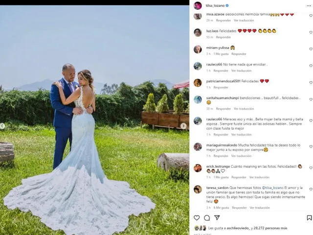 Tilsa Lozano presume el diseño de su vestido de novia   