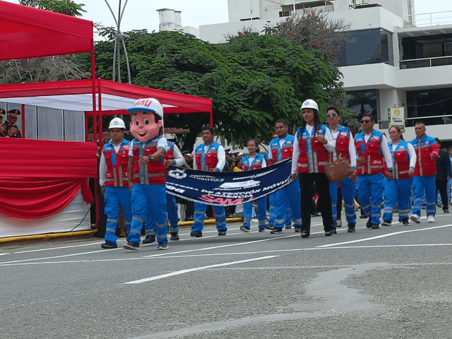 SAMU de Lambayeque presentes en la actividad por Fiestas Patrias.   