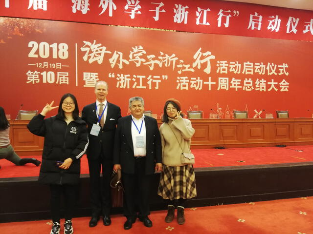  Adrián José Cabezas Morales durante una exposición en China en 2018.    