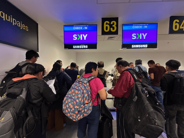 Los pasajeros afectados pertenecen a la línea SKY.