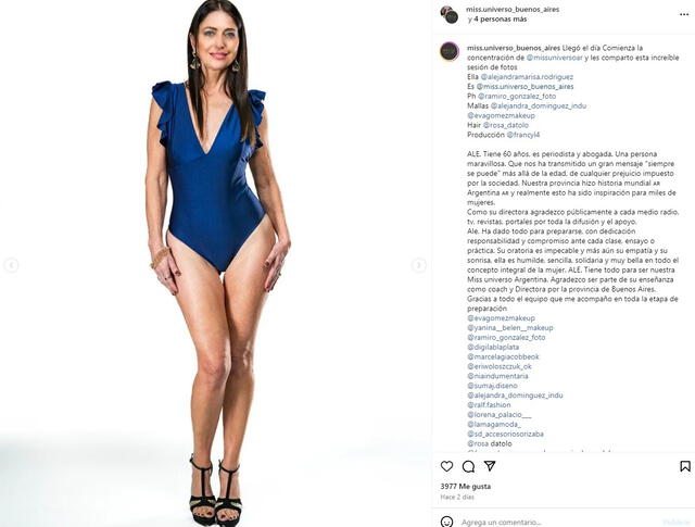 Alejandra Rodríguez impacta con sesión de traje de baño del Miss Universo Argentina 2024.   