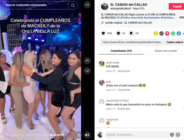 Mackeily Lujan baila junto a sus compañeras de La Bella Luz.
