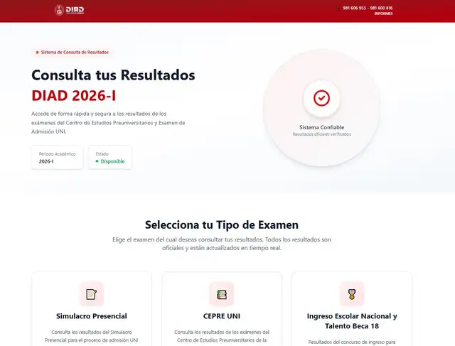 <strong> La UNI ya habilitó una web para revisar los puntajes tras el examen de admisión UNI 2026-I</strong>   
