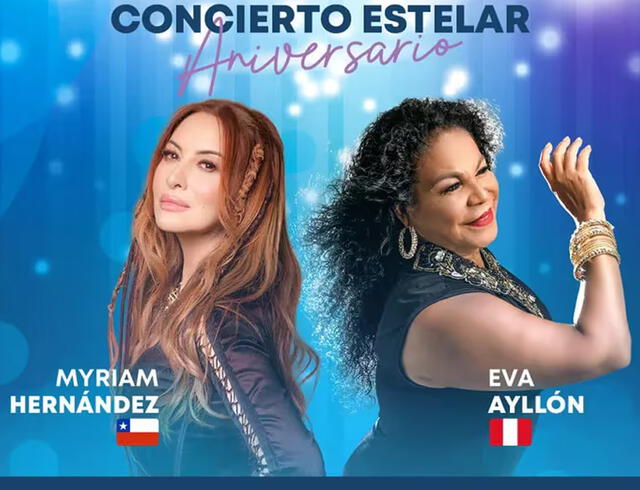 Eva Ayllón y Myriam Hernández en concierto.  