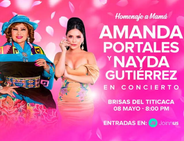 Amanda Portales y Nayda Gutiérrez en concierto.  
