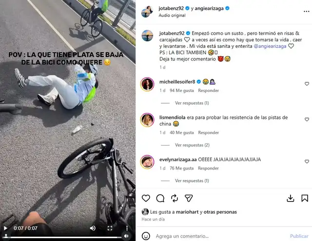 ¡NO LO ESPERABA! Angie Arizaga sufre APARATOSA caída en China y Jota Benz tiene IMPENSADA reacción: “La que tiene…”