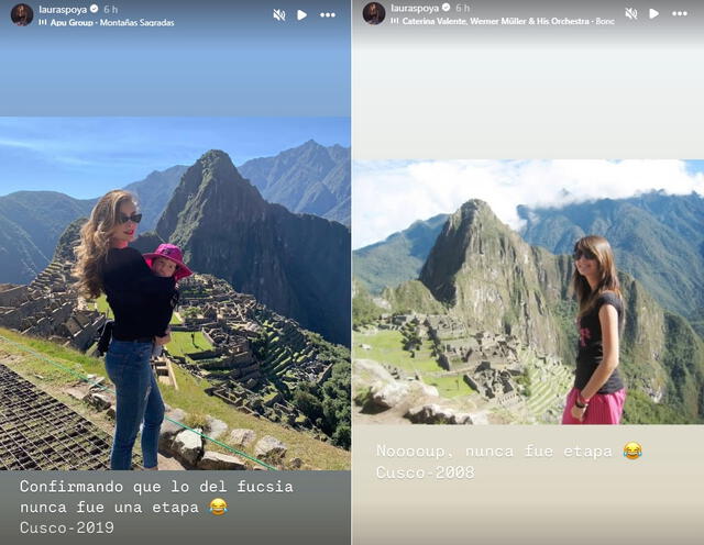 Laura Spoya publicó fotos de sus viajes previos a Cusco