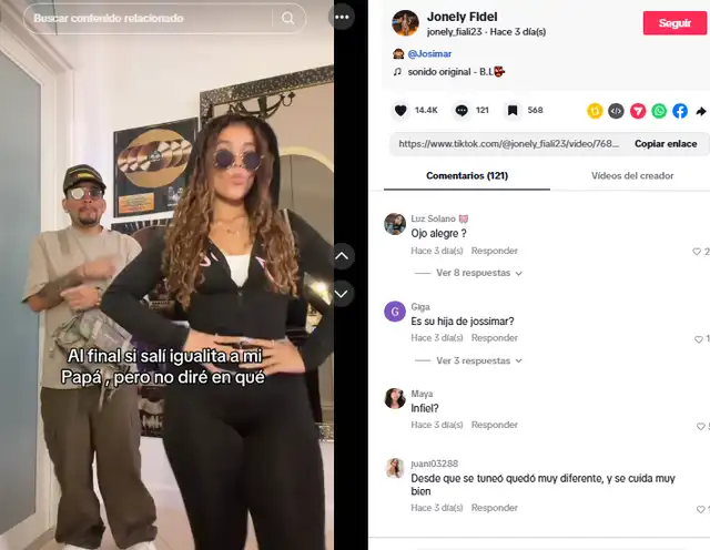 Hija mayor de Josimar comparte publicación junto a su papá. Hija mayor de Josimar comparte publicación junto a su papá.