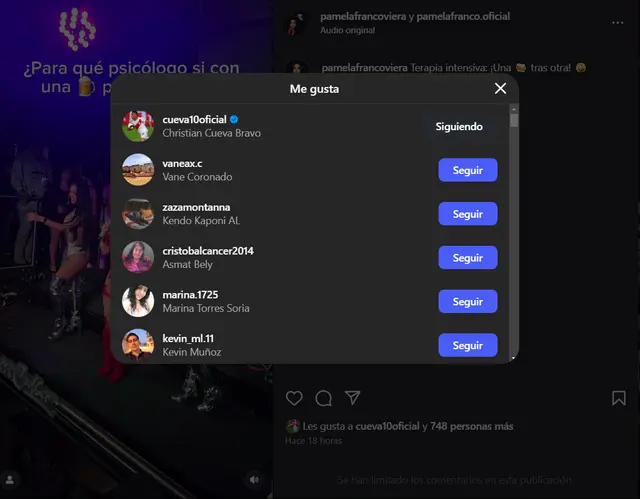 Pamela Franco y su impensada publicación en redes tras hospitalización de Christian Cueva 