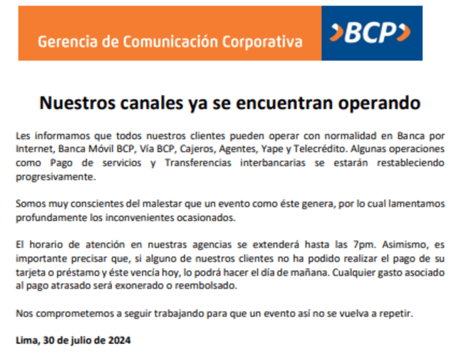 Banco de Crédito del Perú.