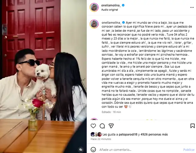 Onelia Molina SE QUIEBRA al anunciar la DURA PÉRDIDA de su 'bebé' y le manda DESGARRADOR mensaje Onelia Molina SE QUIEBRA al anunciar la DURA PÉRDIDA de su 'bebé' y le manda DESGARRADOR mensaje