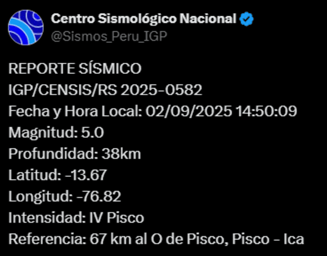 <strong>IGP dio el reporte del sismo que se sintió en Pisco este martes 2 de diciembre</strong> <strong>IGP dio el reporte del sismo que se sintió en Pisco este martes 2 de diciembre</strong>