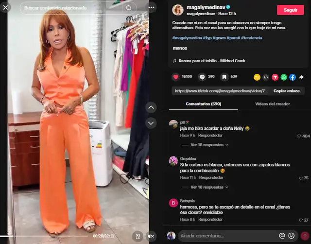 Magaly Medina se preocupa al ver que la ropa no le queda tras bajar de peso. Magaly Medina se preocupa al ver que la ropa no le queda tras bajar de peso.