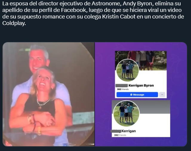 <strong> Megan Kerrigan Byro, esposa de Andy Byron, se retiró su apellido tras el escándalo</strong>   