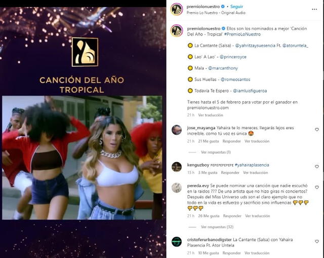 Autor: Premios Lo Nuestro Instagram   