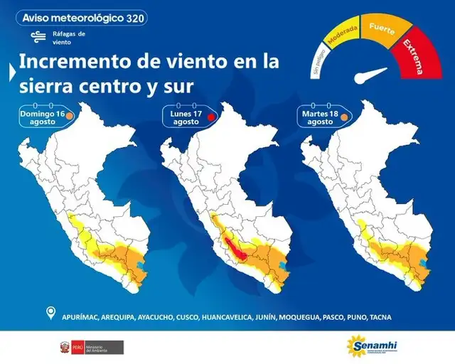 Aviso meteorologíco N.° 320.