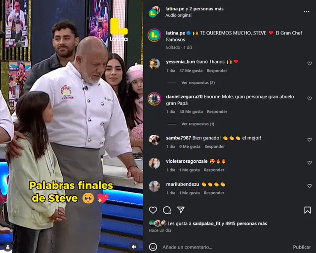 El desgarrador mensaje de Steve Palao antes de ganar 'El gran Chef: Famosos' El desgarrador mensaje de Steve Palao antes de ganar 'El gran Chef: Famosos'