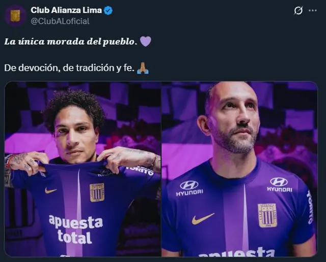  Publicación de los blanquiazules. Foto: X/Alianza Lima   