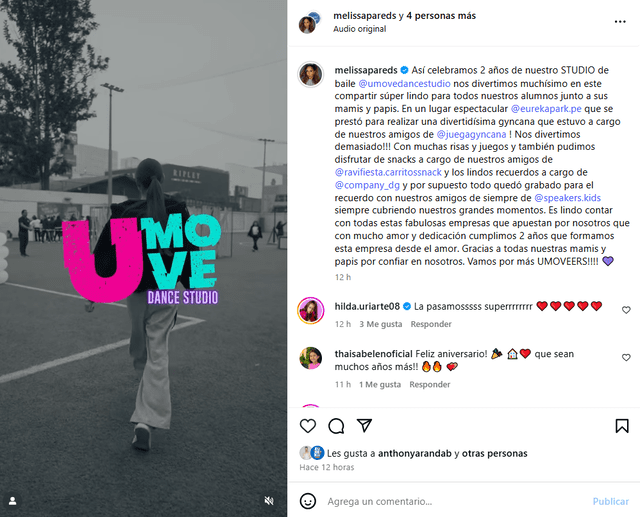  Melissa Paredes hace celebración en medio de sentencia y fuga de Jorge Cuba 