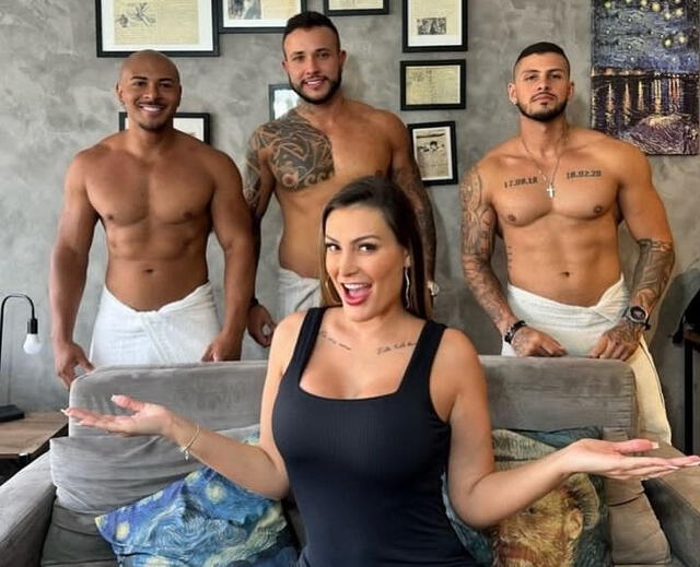  Andressa Urach y su hijo mantienen una insólita relación laboral que ha generado una oleada de críticas.   