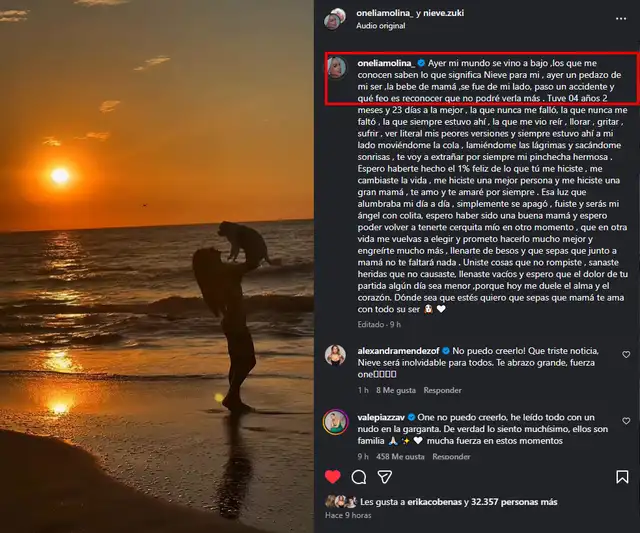  Onelia Molina revela de qué falleció su 'bebé' con Mario Irivarren 