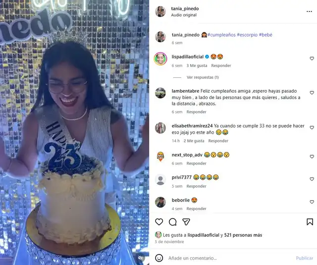 Tania Pinedo, novia de Lis Padilla. Tania Pinedo, novia de Lis Padilla.