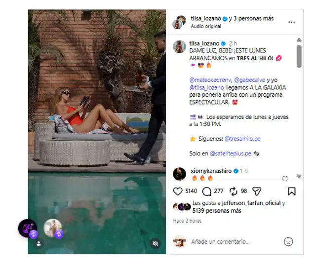 Jefferson Farfán deja en shock al poner corazones a video donde aparece Tilsa Lozano