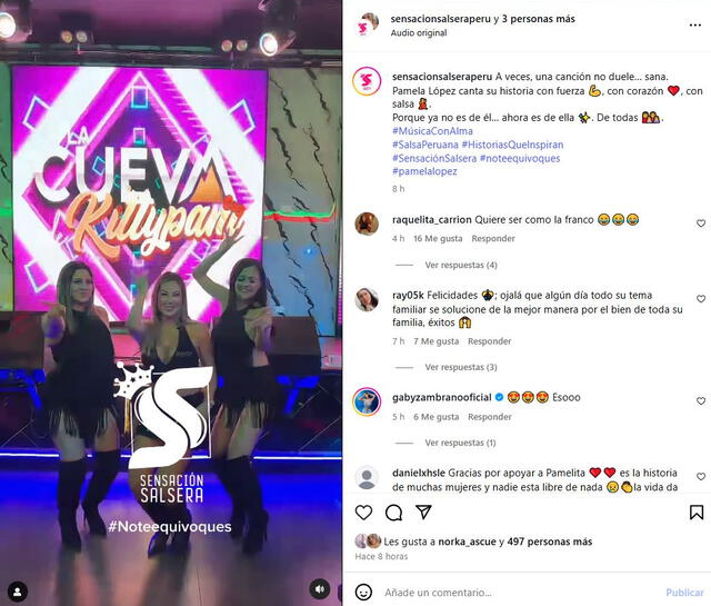  Pamela López debuta como cantante con agrupación de salsa 