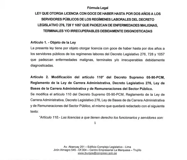 Proyecto de Ley 4017/2022-CR.