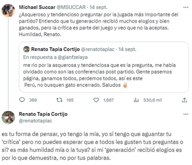 Succar y Tapia abrieron el debate tras pregunta por Ruidíaz.