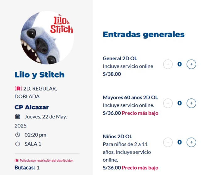 Estreno Lilo y Stitch en Perú: Precios de las entradas en Cineplanet Estreno Lilo y Stitch en Perú: Precios de las entradas en Cineplanet