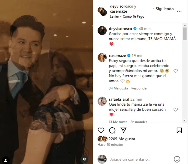 Cassandra Sánchez recuerda a Johnny Orosco en su boda.