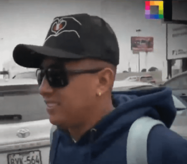 Christian Cueva fue abordado por reportero de 'Amor y Fuego' y dio declaraciones.  