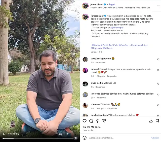 Junior Silva ROMPE EN LLANTO al visitar la tumba de su 'HIJO' una semana DESPUÉS de su fallecimiento: “Son días duros”