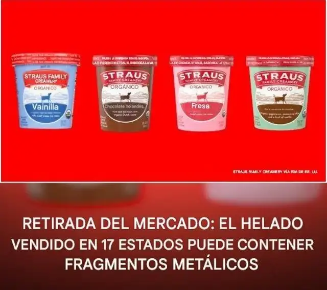 Exigen el retiro inmediato de estos conocidos helados por contener pedazos de metal. Exigen el retiro inmediato de estos conocidos helados por contener pedazos de metal.