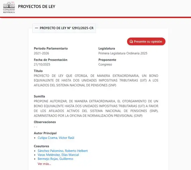 <strong> Proyecto de ley fue presentado por el congresista Víctor Raúl Cutipa</strong>   