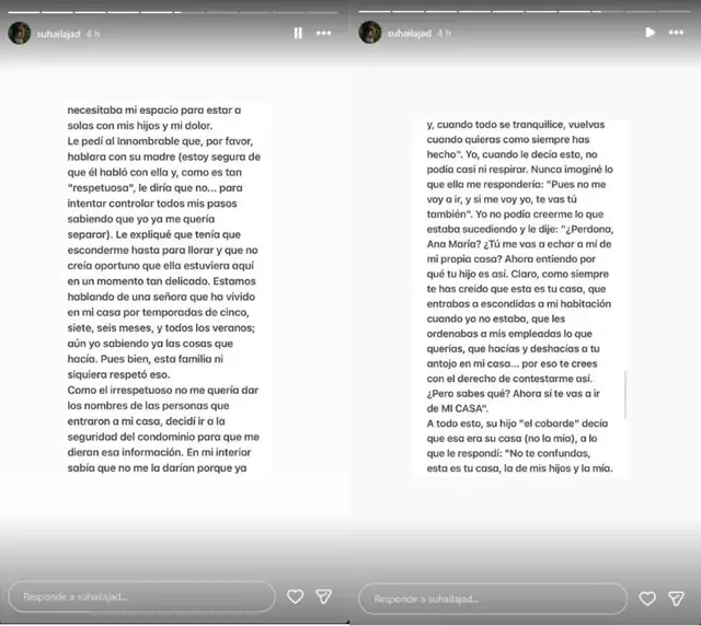 Suhaila Jad rompe su silencio EXPONE fiesta privada de André Carrillo y lanza dura ACUSACIÓN contra su suegra
