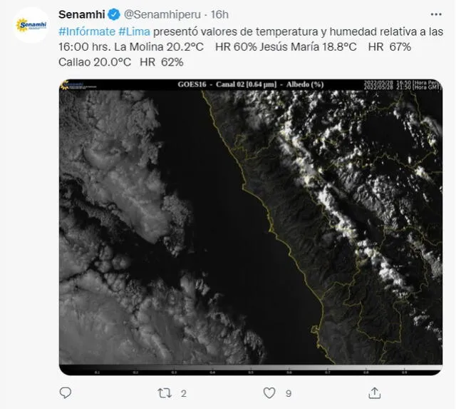  Senamhi informa sobre la temperatura en los distritos de Lima.   